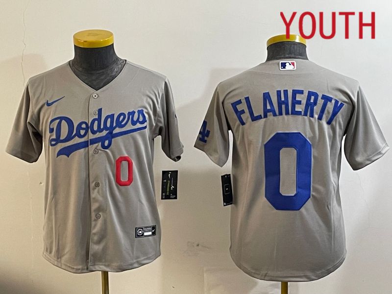 Youth New York Yankees #0 Flaherty grey 2024 Nike MLB Jersey 202411204